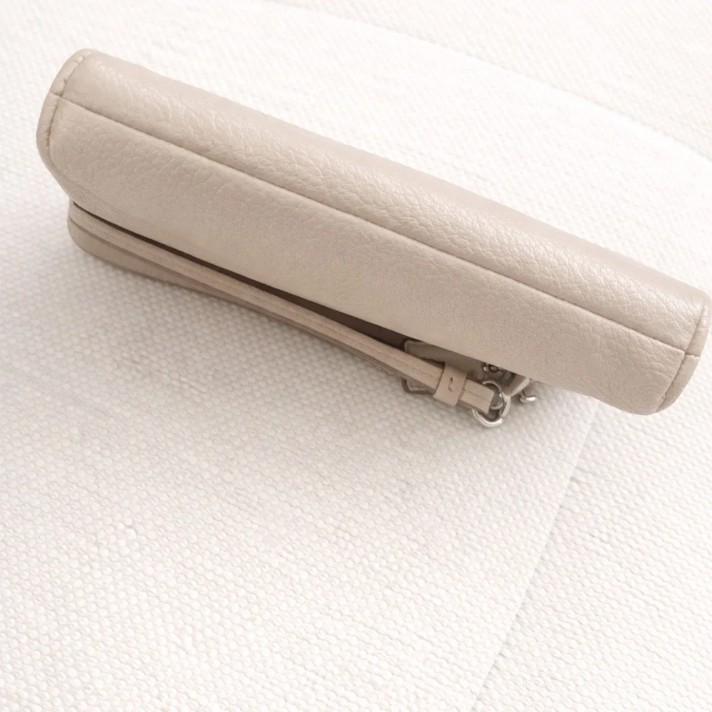 Coach Metallic Beige Leather Y2K‎ Wristlet/Clutch- Small